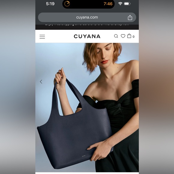 NWOT Cuyana system tote dual shades of navy and grey - Picture 12 of 15